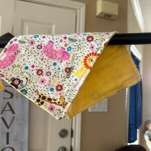 New homemade flannel baby burp clothes set of 3. Approx size 8x14”